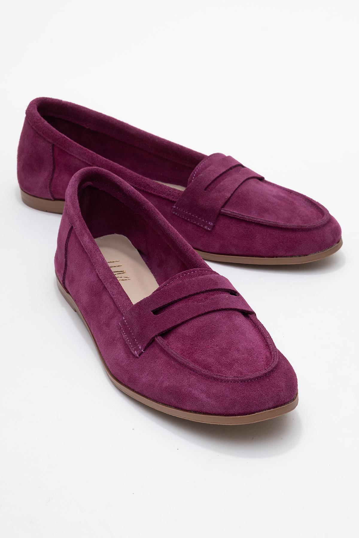 Dorothy - Purple Suede Leather Loafers (Women)