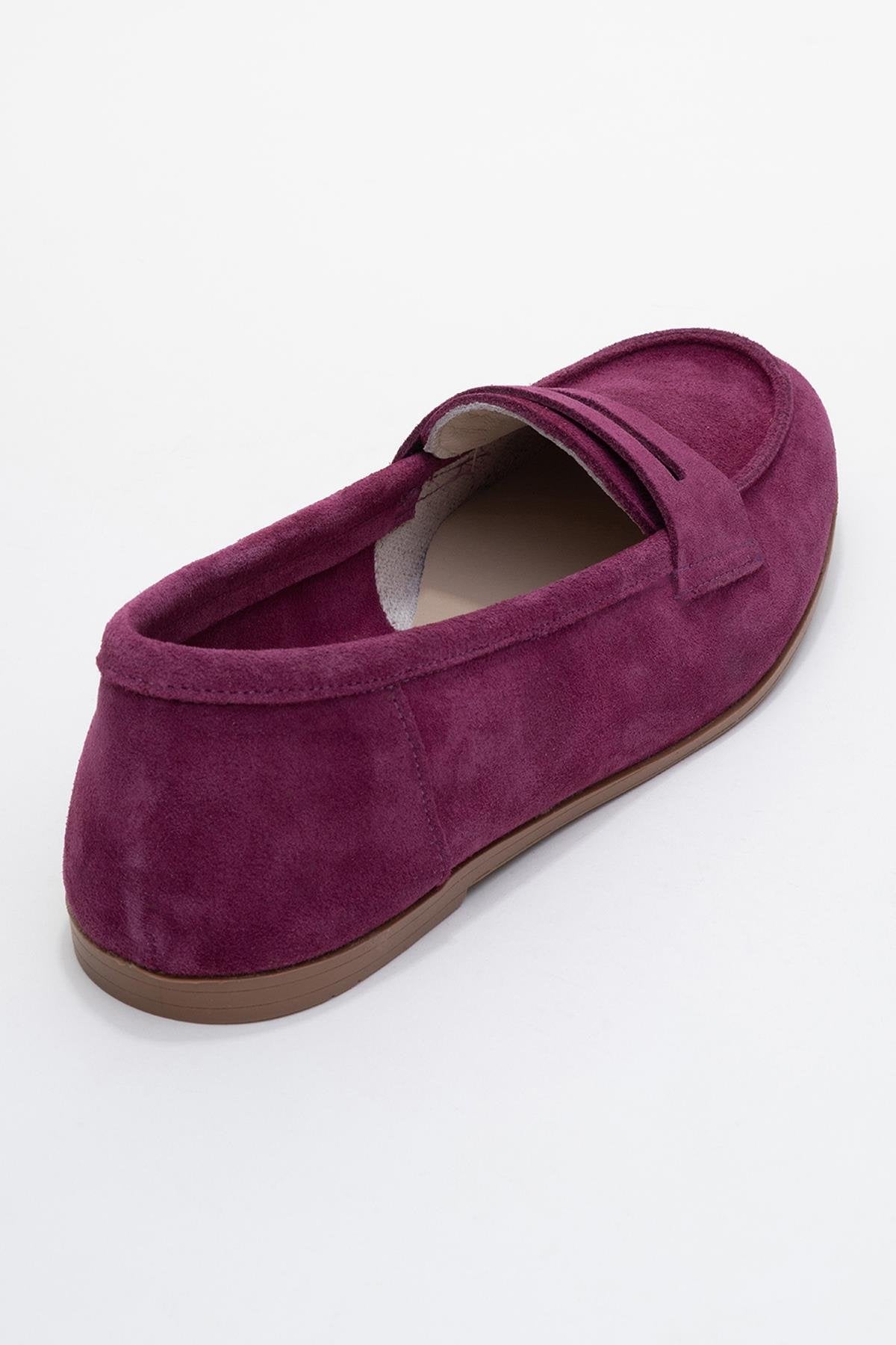 Dorothy - Purple Suede Leather Loafers (Women)
