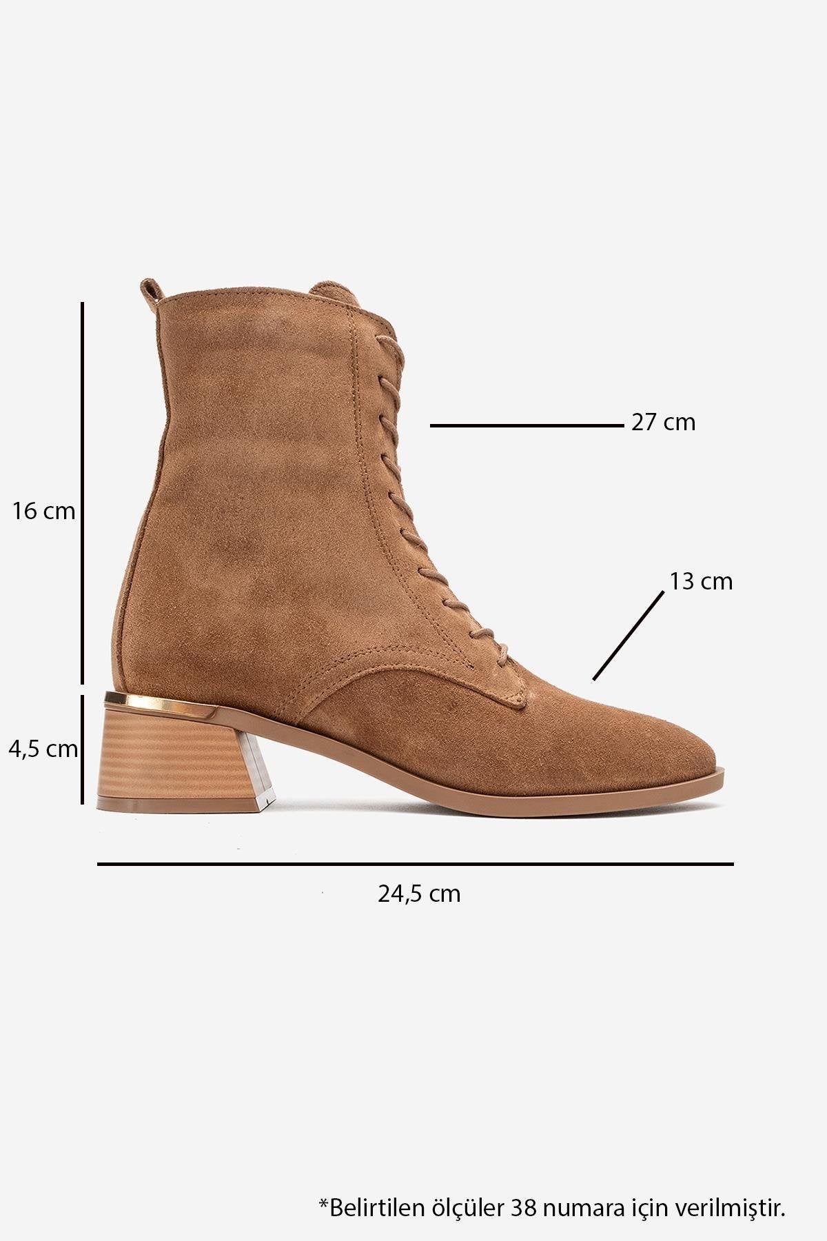 Avia - Taupe Suede Genuine Leather Block Heel Ankle Boot (Women)