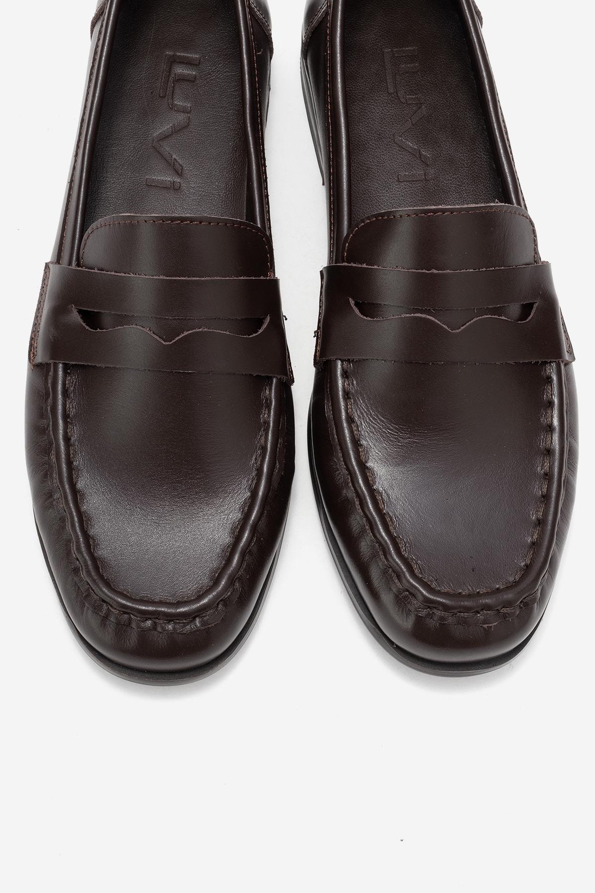 Valia - Brown Genuine Leather Loafer (Women)