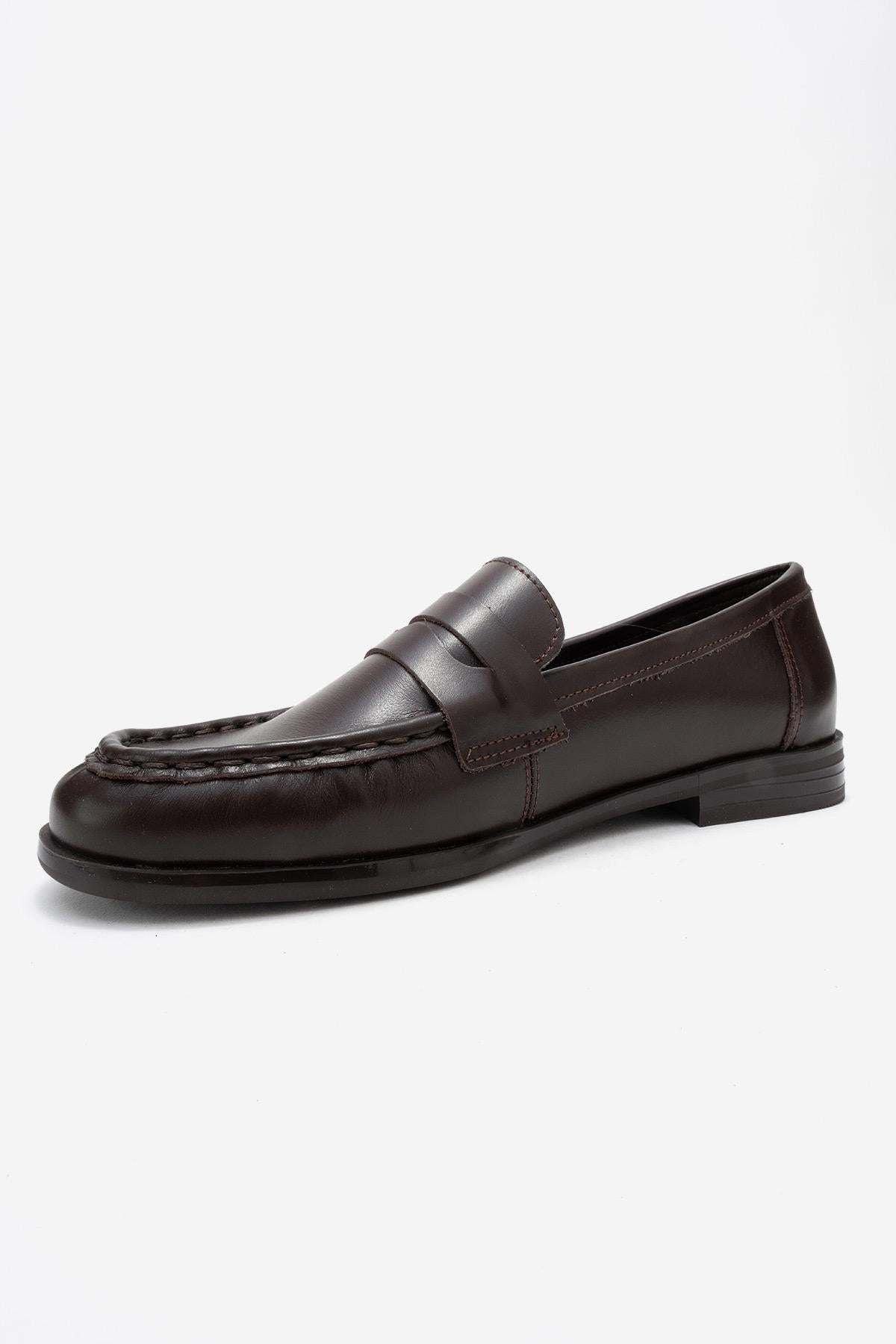 Valia - Brown Genuine Leather Loafer (Women)