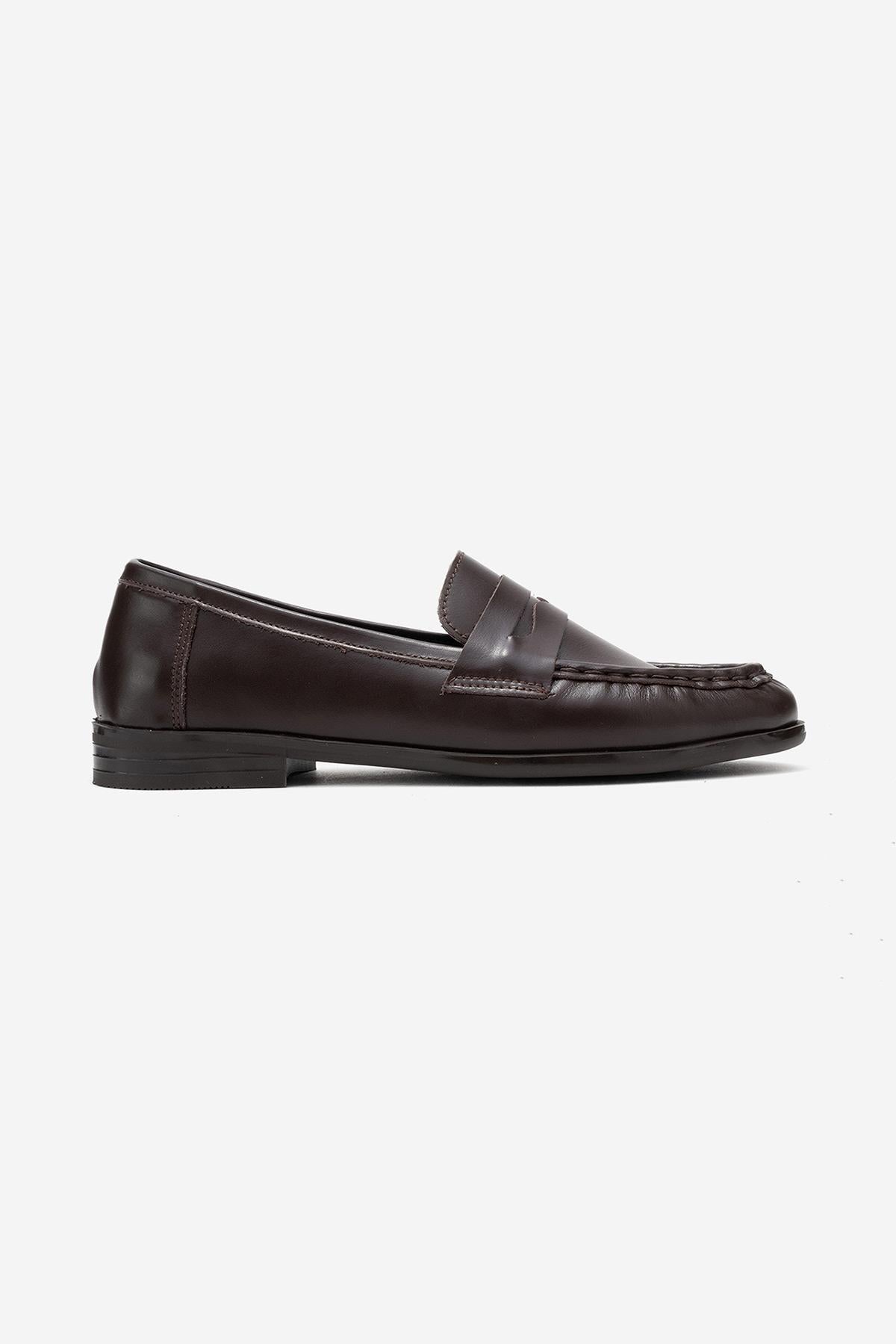 Valia - Brown Genuine Leather Loafer (Women)