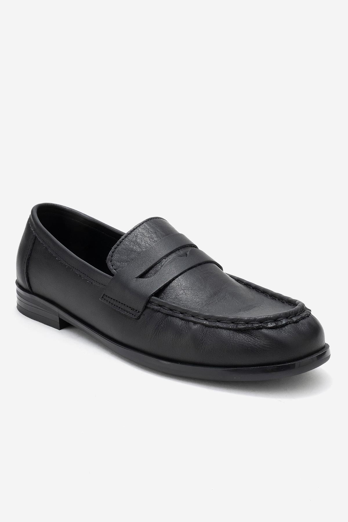 Valia - Black Genuine Leather Loafer (Women)