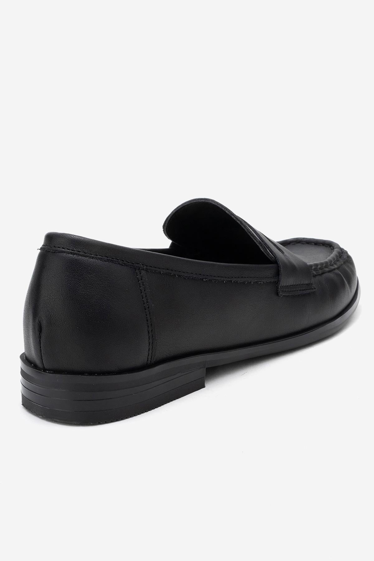 Valia - Black Genuine Leather Loafer (Women)
