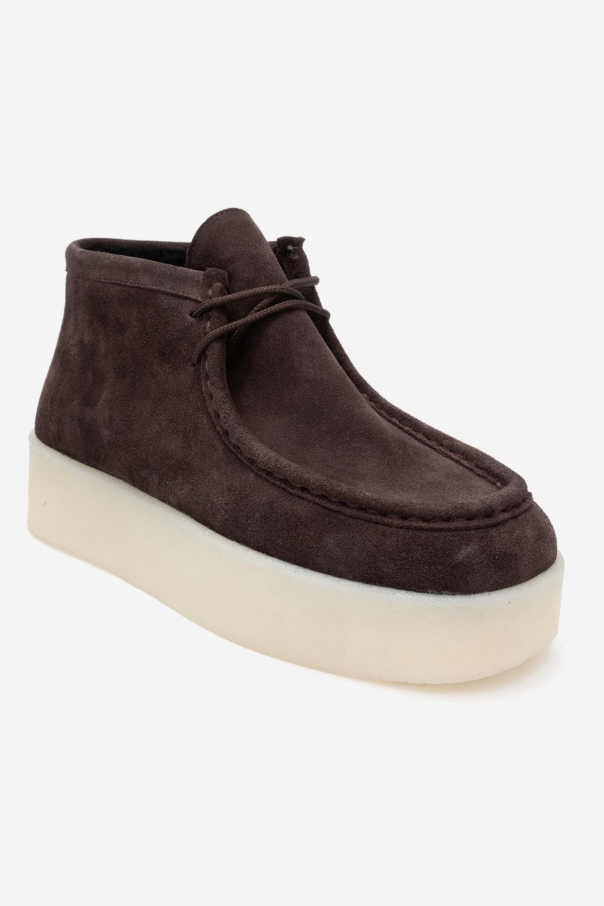 Melia - Brown Suede Genuine Leather Ankle Boot (Women)