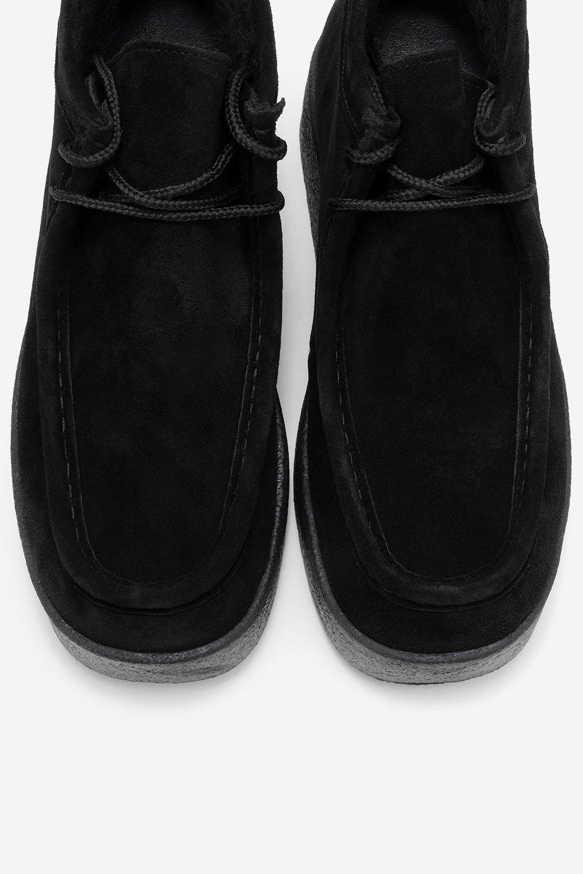 Melia - Black Suede Genuine Leather Ankle Boot (Women)