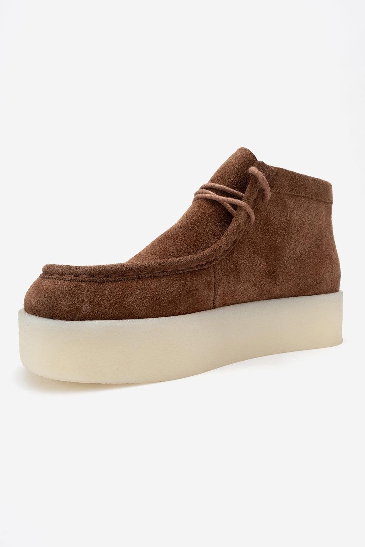 Melia - Cognac Suede Genuine Leather Ankle Boot (Women)