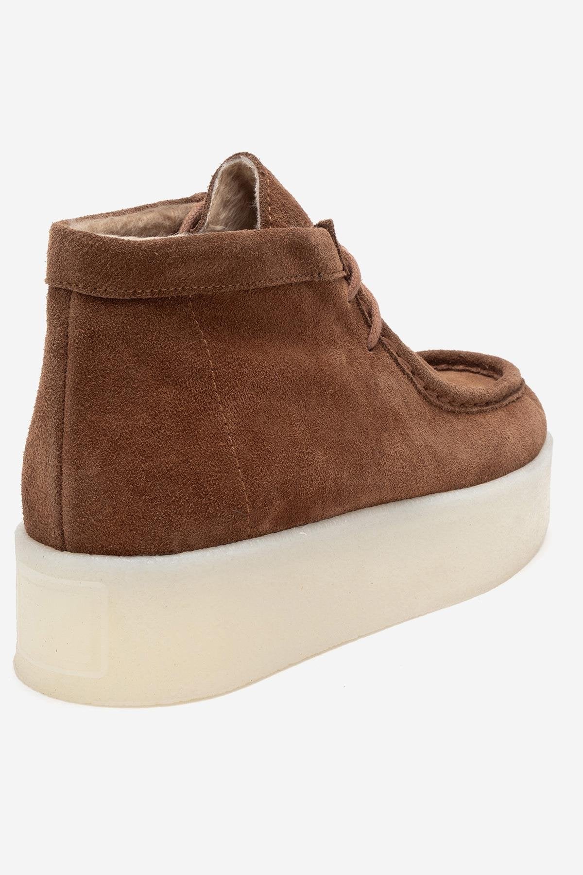 Melia - Cognac Suede Genuine Leather Ankle Boot (Women)