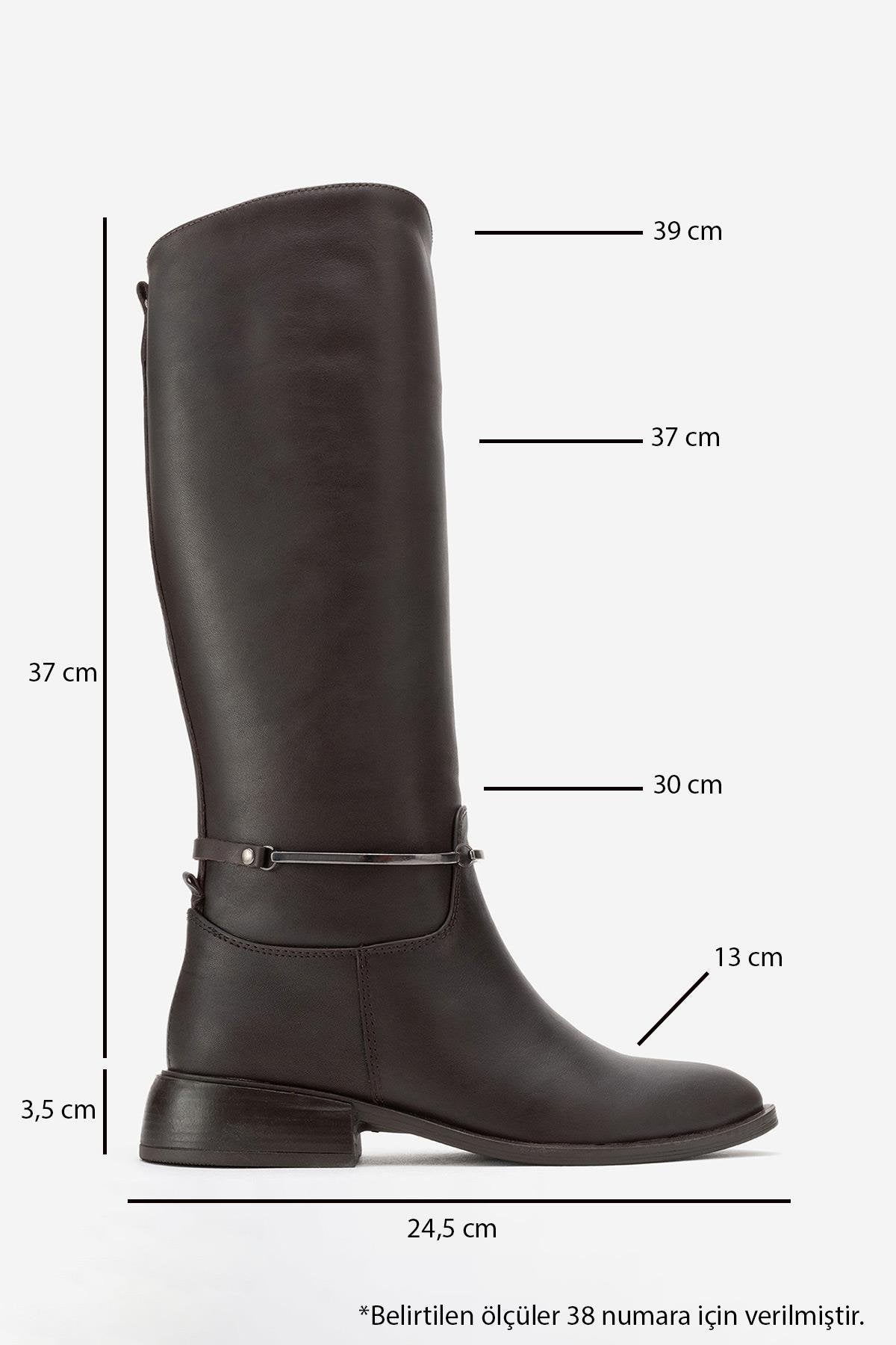 Ansel - Brown Genuine Leather Ankle-Strap Riding Boot (Women)