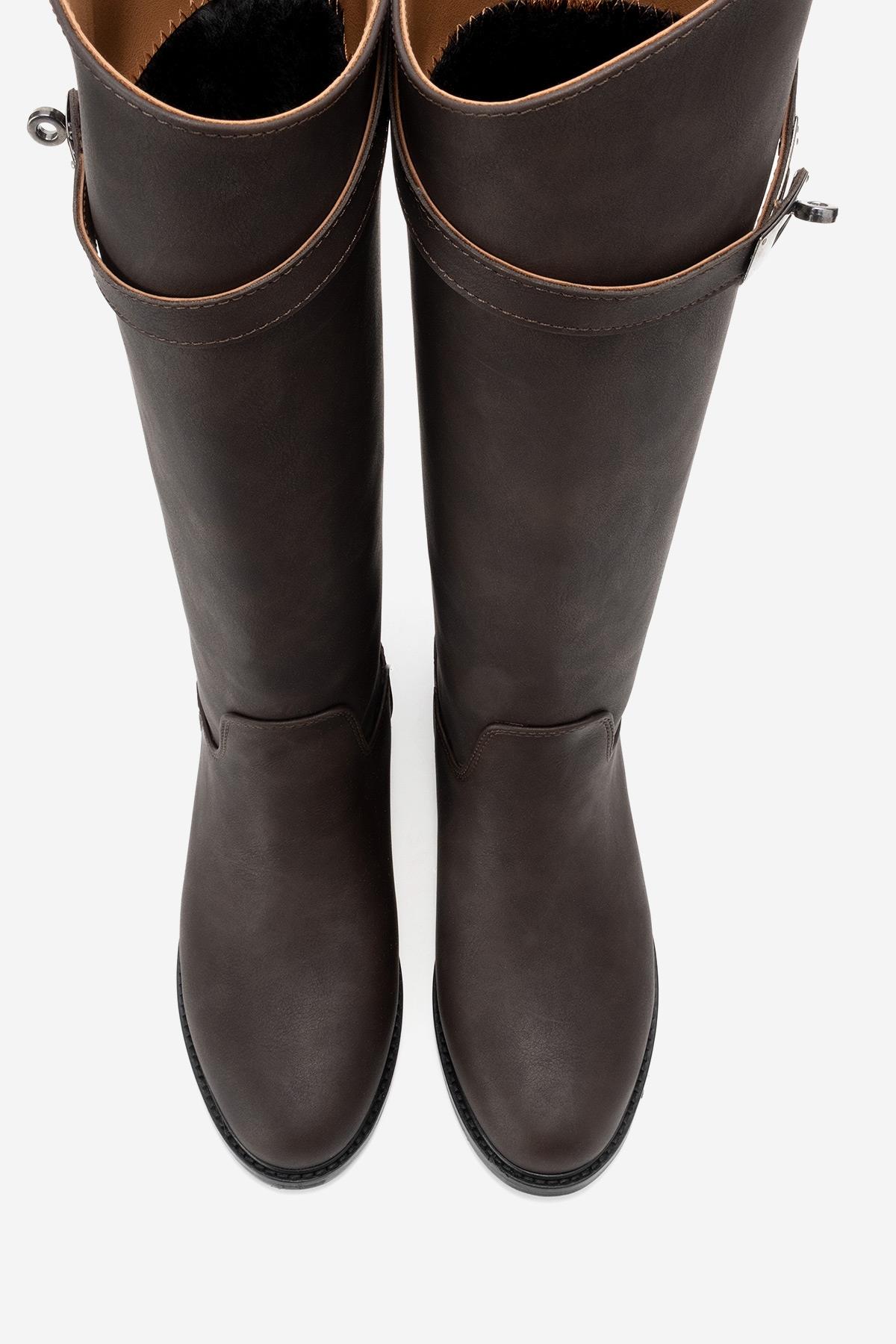 Yoko - Brown Nubuck Riding Boot (women)