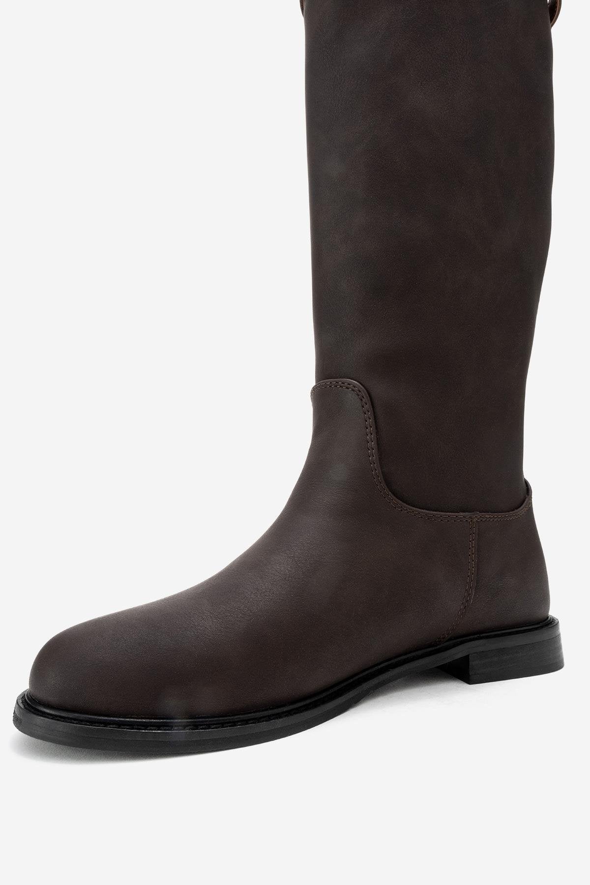 Yoko - Brown Nubuck Riding Boot (women)