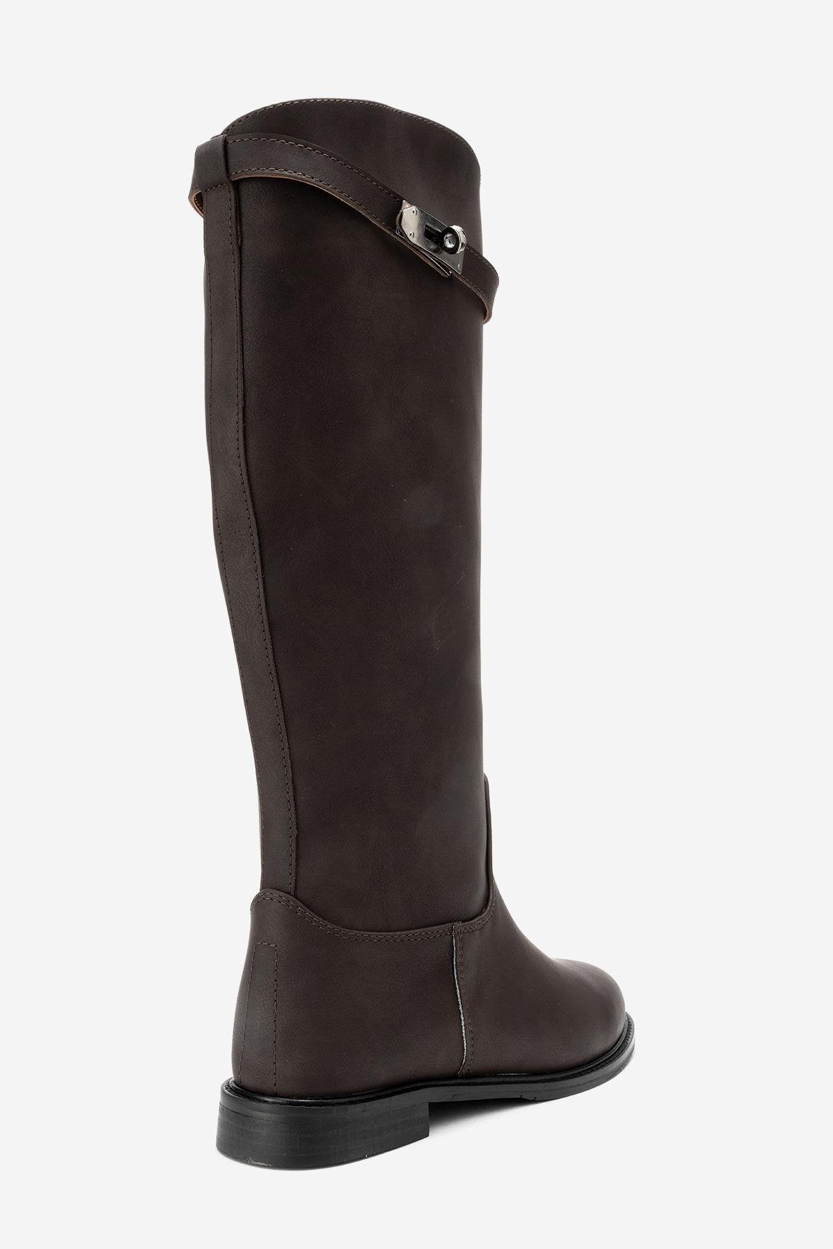 Yoko - Brown Nubuck Riding Boot (women)