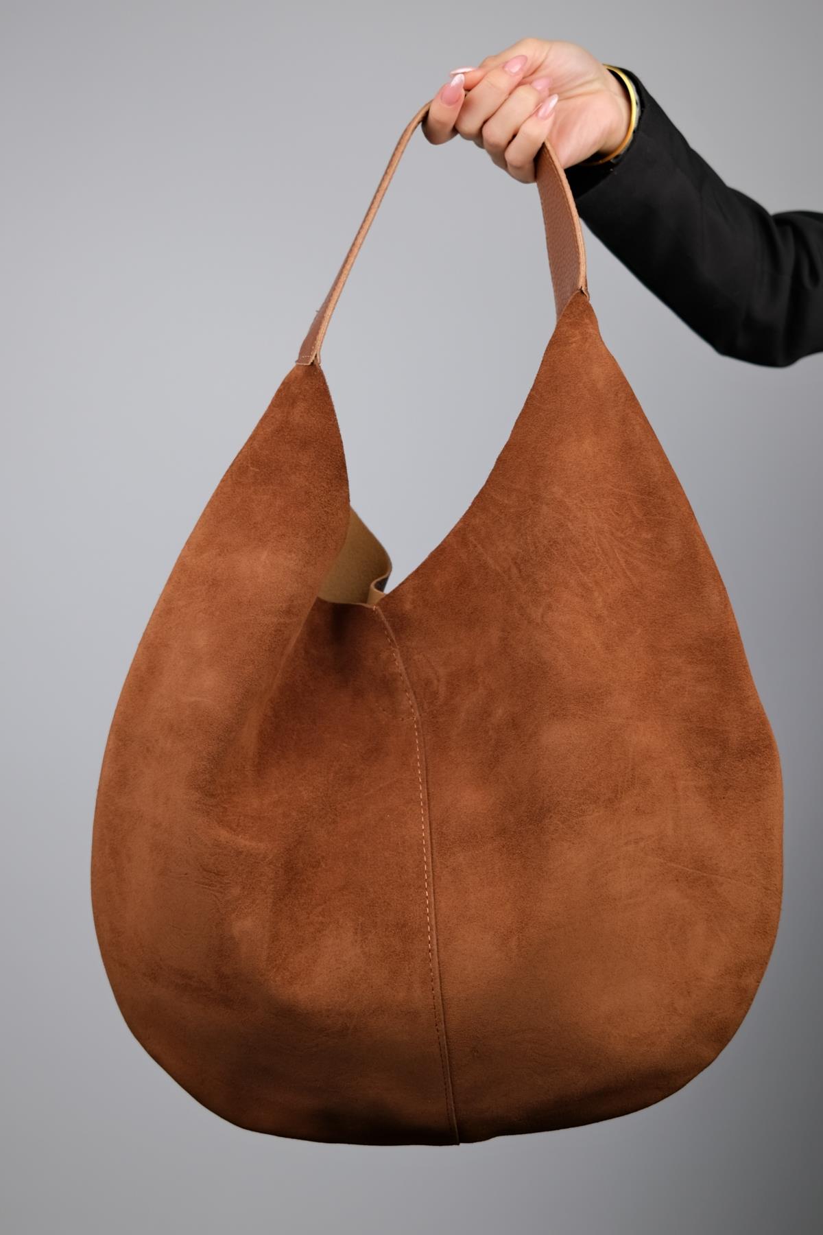 Puja - Cognac Genuine Leather Shoulder Bag (Women)