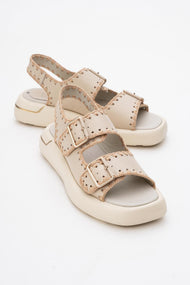 Douro - Beige Braided Rope Strap Leather Sandal (Women)