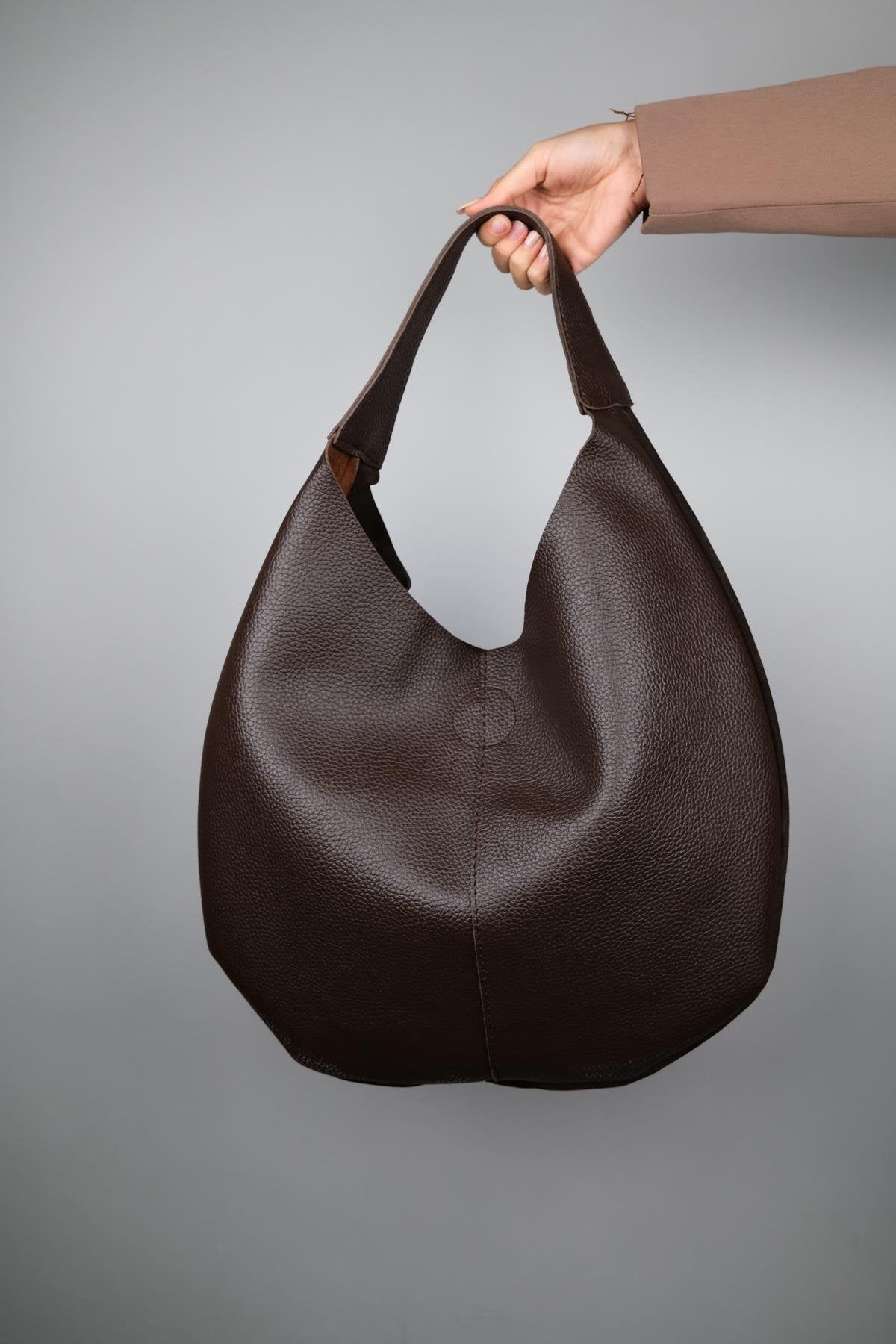PUJA - Brown Genuine Leather Shoulder Bag (Women)