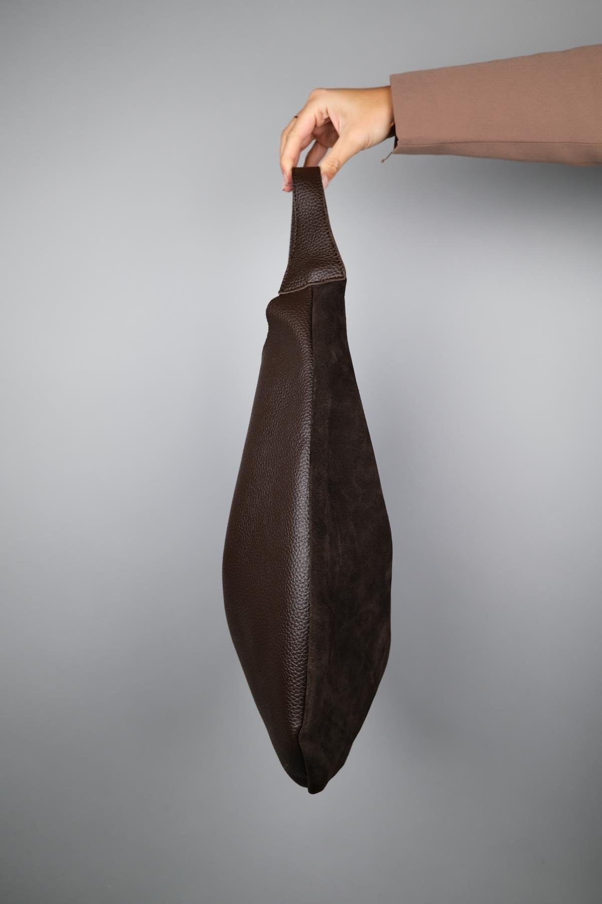 PUJA - Brown Genuine Leather Shoulder Bag (Women)
