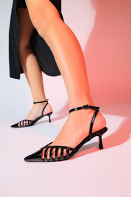 Liede - Black Patent Pointed Toe Stiletto (Women)