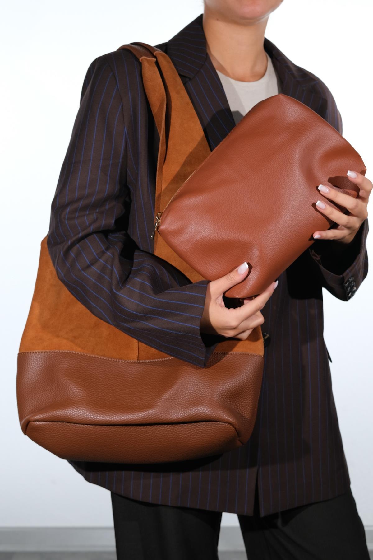 AVOS - Cognac Genuine Leather Shoulder Bag (Women)