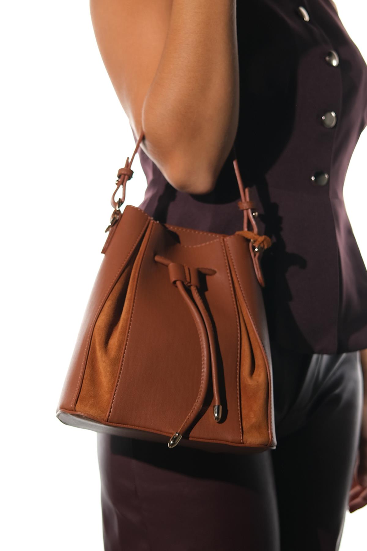 Maralis - Cognac Genuine Leather Shoulder Bag (Women)