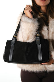 NERINA - Black Genuine Leather Shoulder Bag (Women)