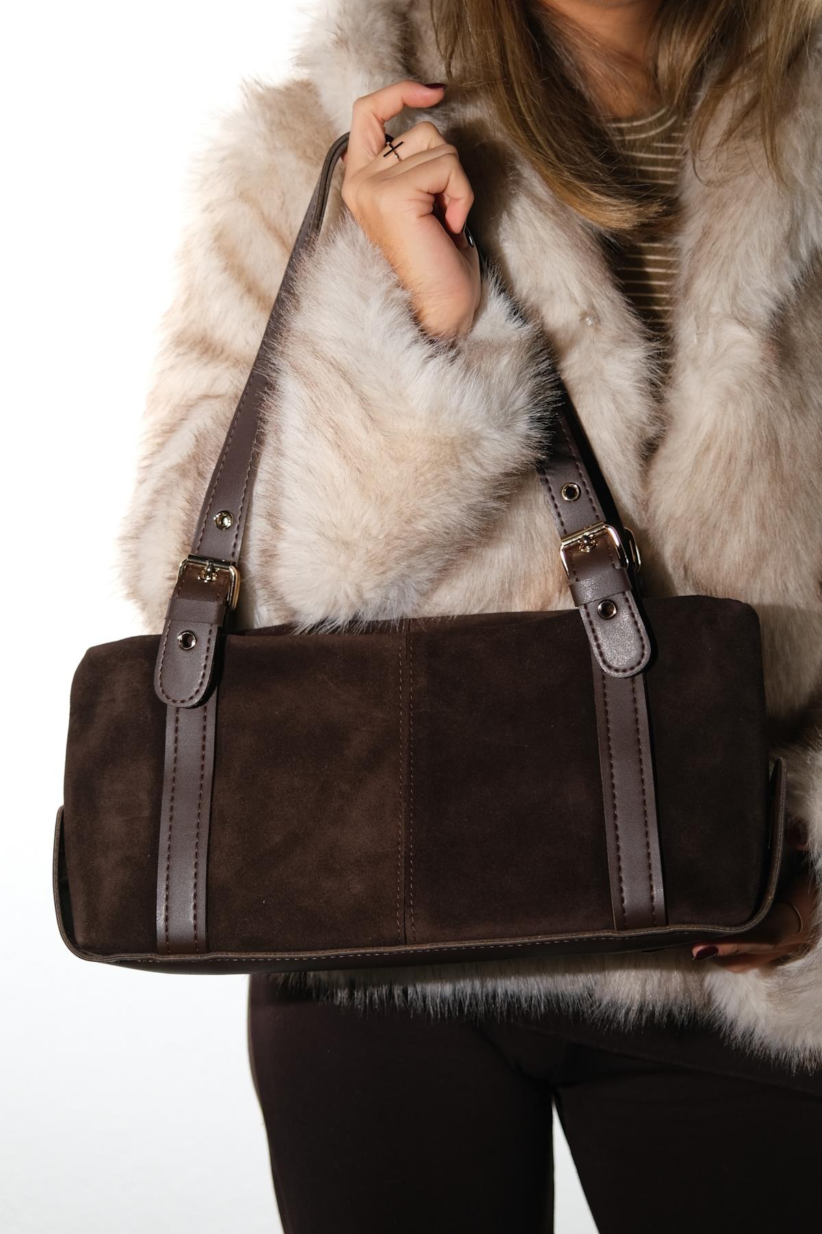 NERINA - Brown Genuine Leather Shoulder Bag (Women)
