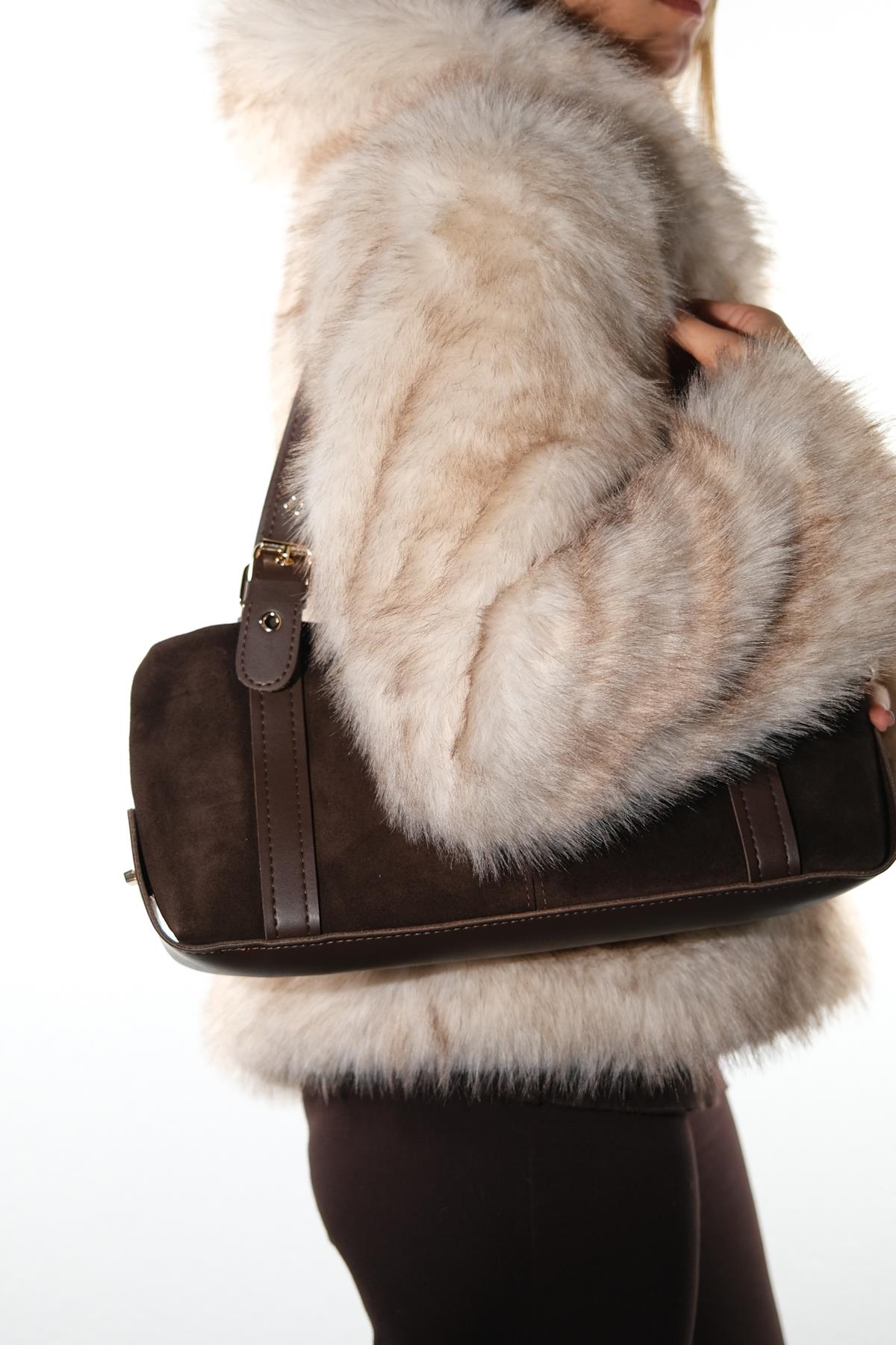 NERINA - Brown Genuine Leather Shoulder Bag (Women)