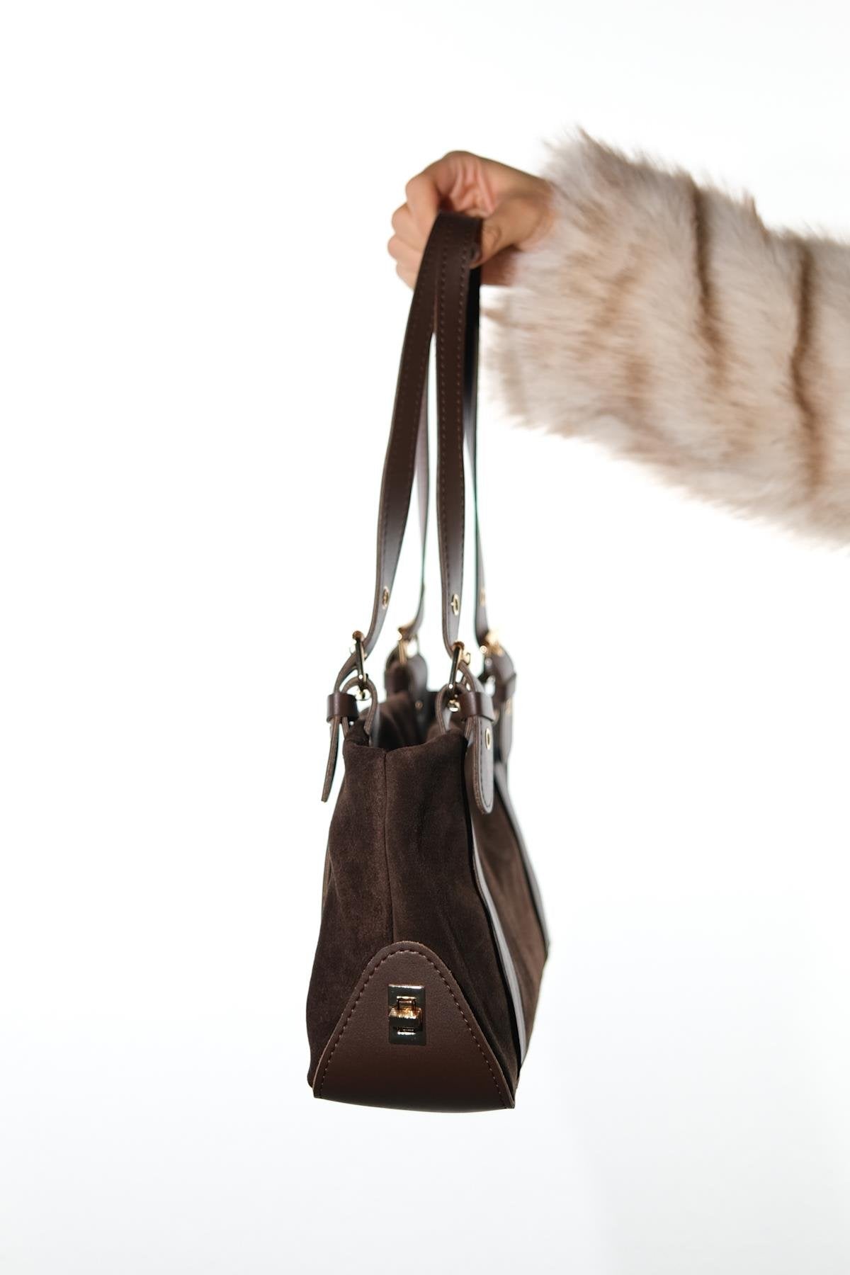 NERINA - Brown Genuine Leather Shoulder Bag (Women)