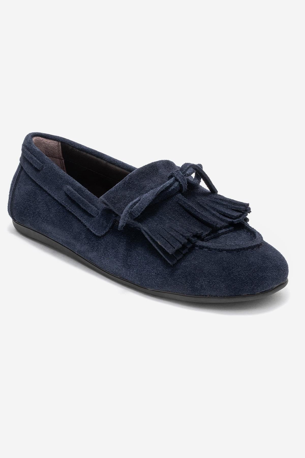 AXELI - Navy Suede Genuine Leather Loafer (Women)