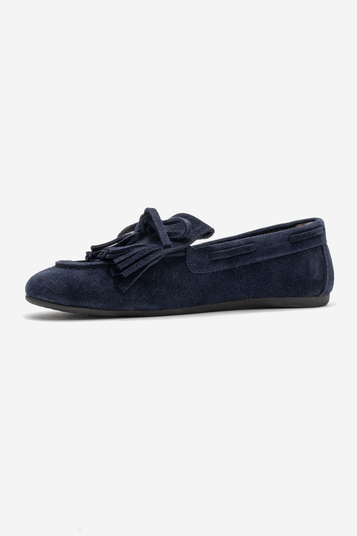 AXELI - Navy Suede Genuine Leather Loafer (Women)