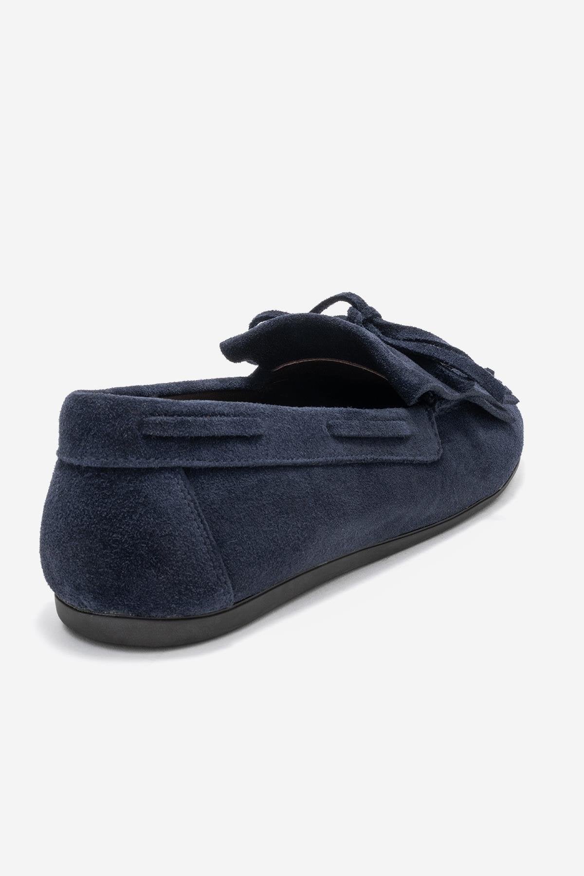AXELI - Navy Suede Genuine Leather Loafer (Women)
