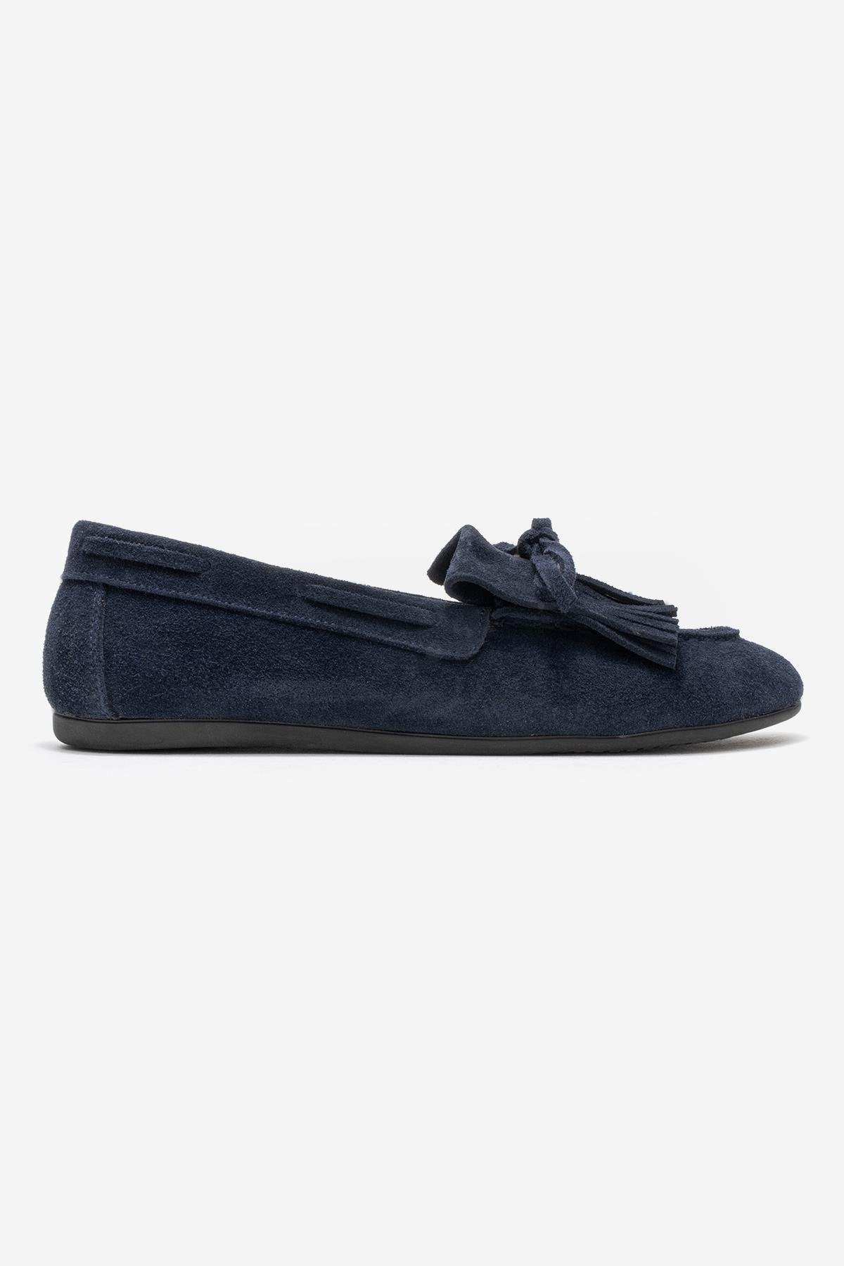 AXELI - Navy Suede Genuine Leather Loafer (Women)