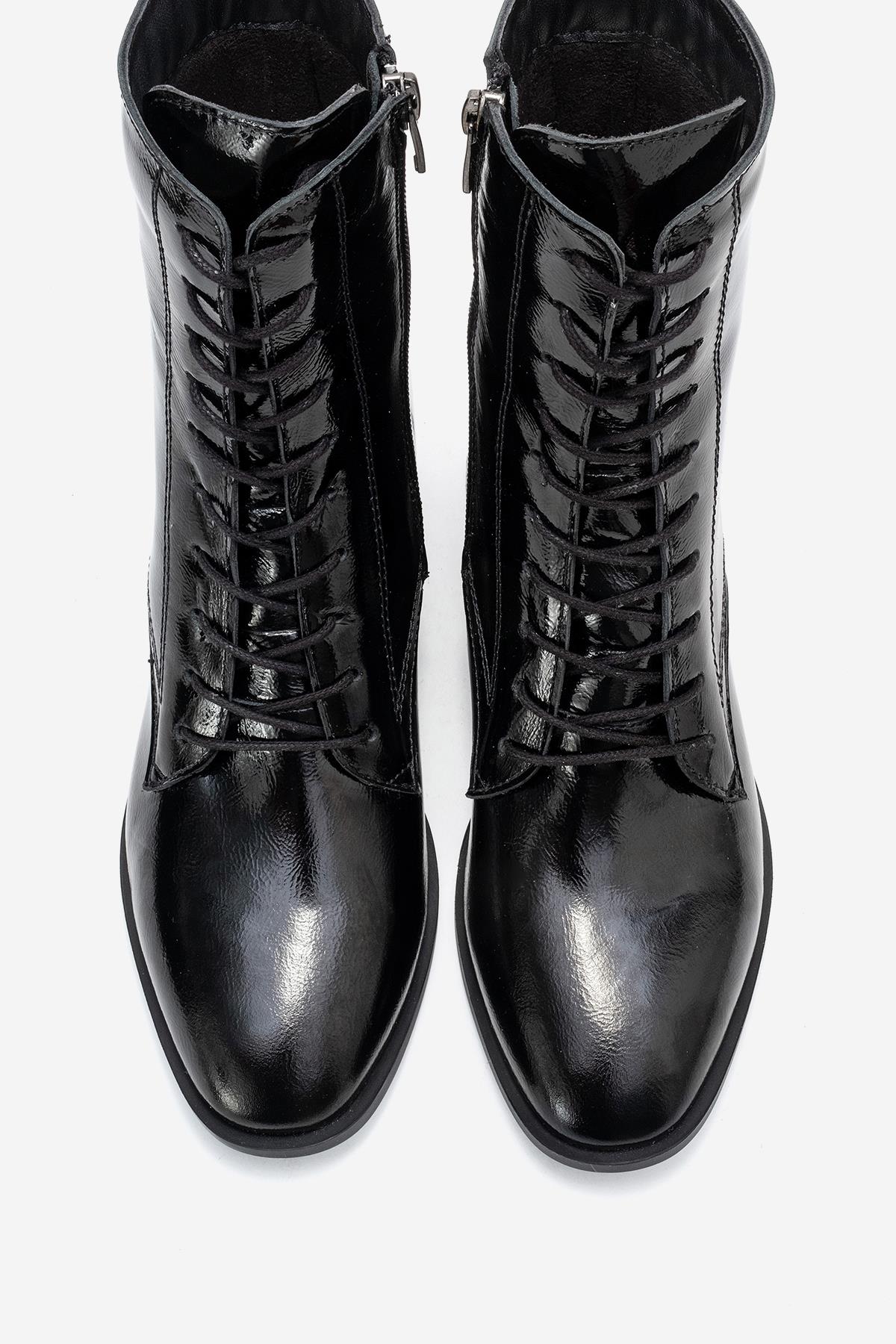 AVIA - Black Genuine Leather Block Heel Boot (Women)