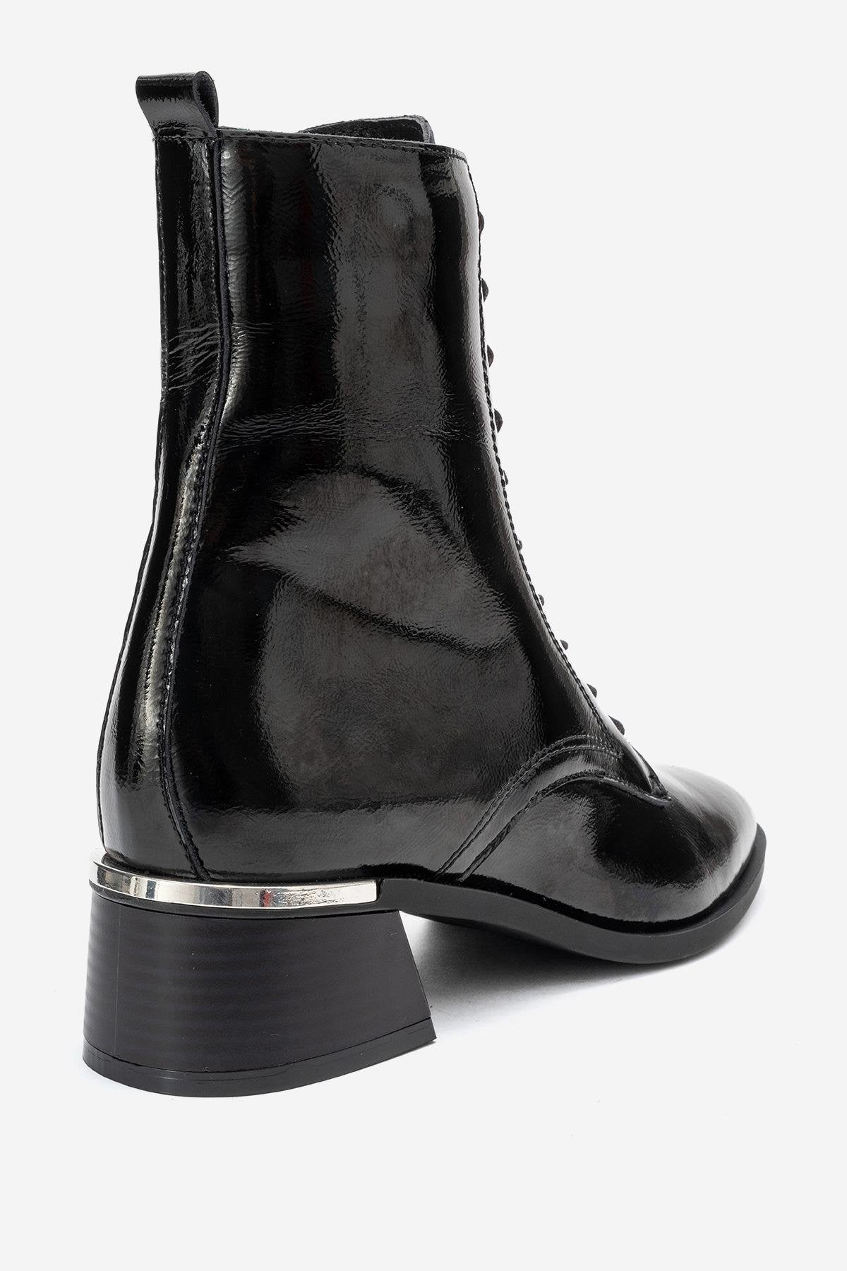 AVIA - Black Genuine Leather Block Heel Boot (Women)