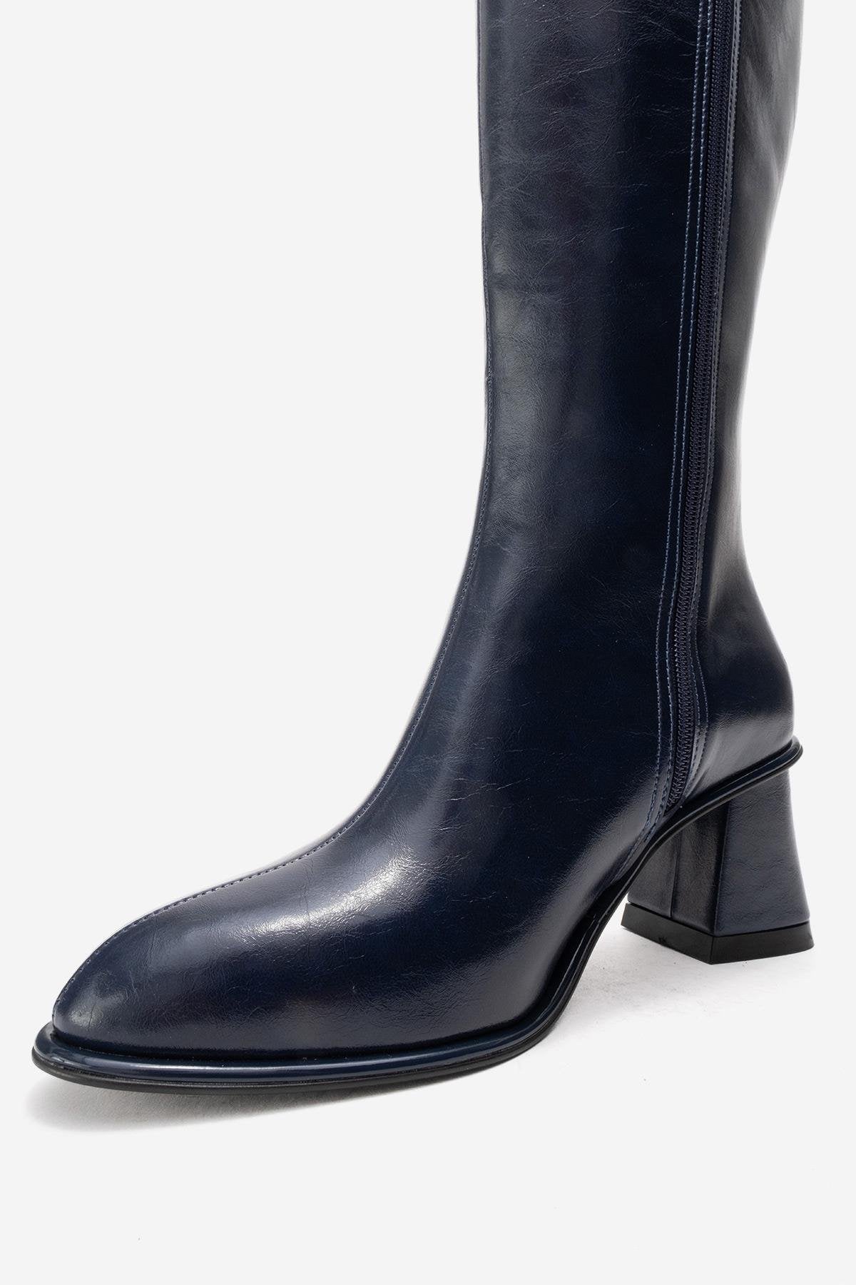 PARADİS - Navy Block Heel Boot (Women)