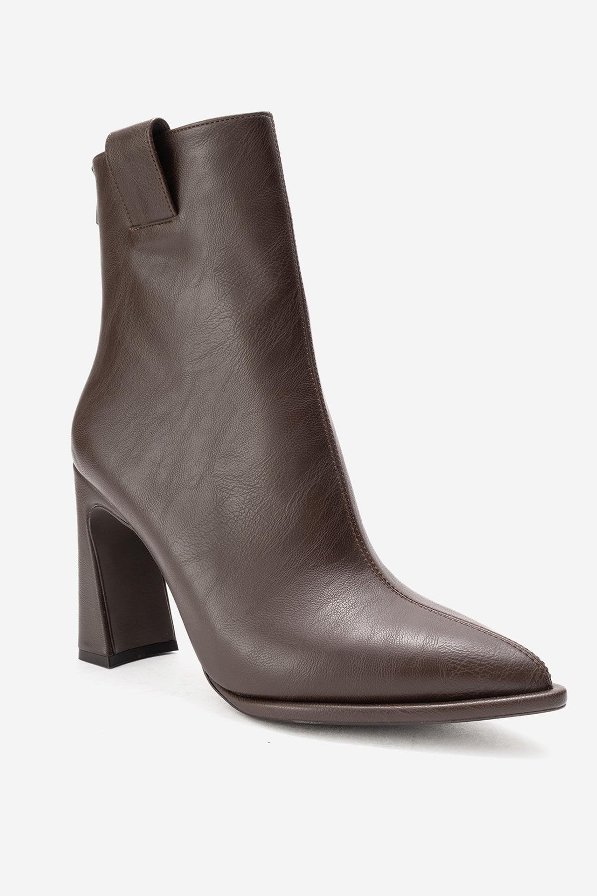 AJA - Brown Block Heel Boot (Women)