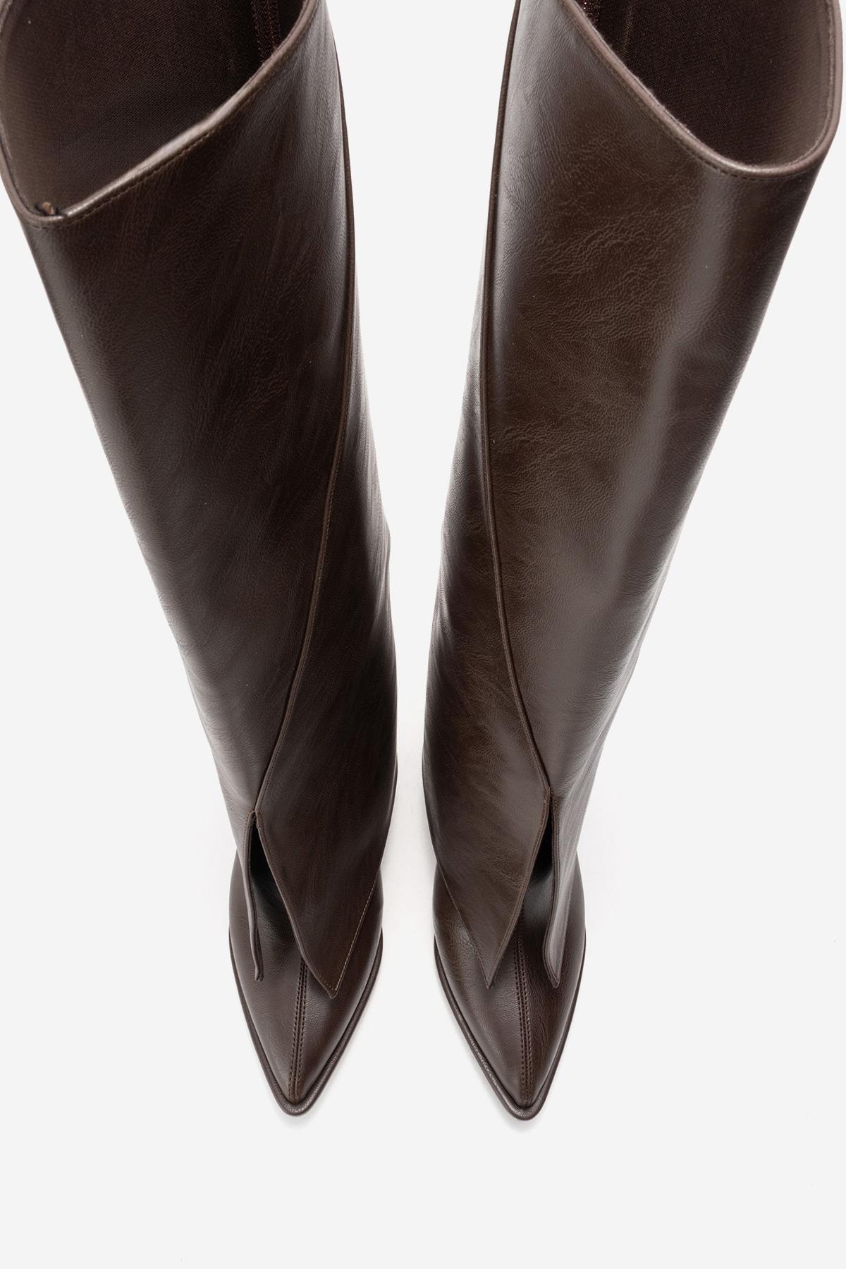 AJA - Brown Block Heel Boot (Women)