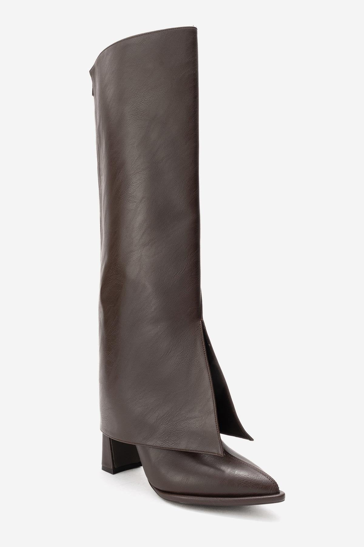 AJA - Brown Block Heel Boot (Women)