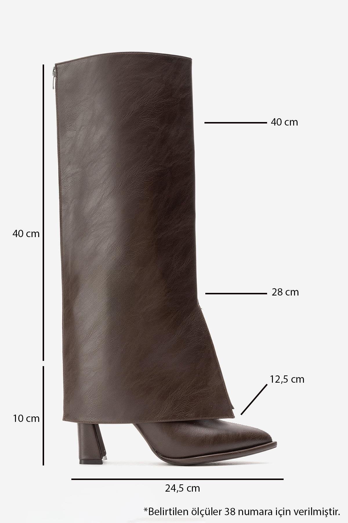 AJA - Brown Block Heel Boot (Women)