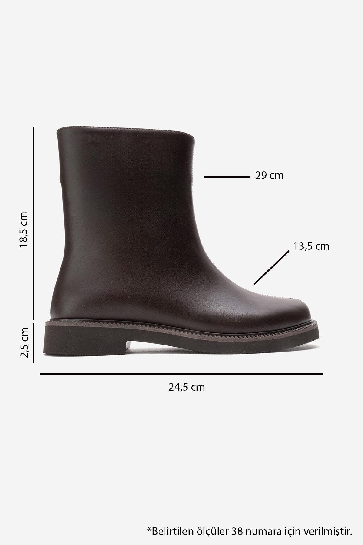 Lucano - Brown Genuine Leather Ankle Boot (Women)