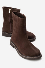 LUCANO - Brown Genuine Suede Leather Boot (Women)