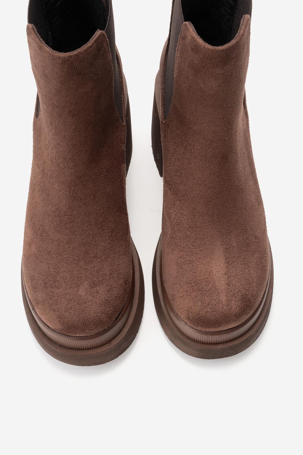 EMMA - Brown Platform Heel Boot (Women)