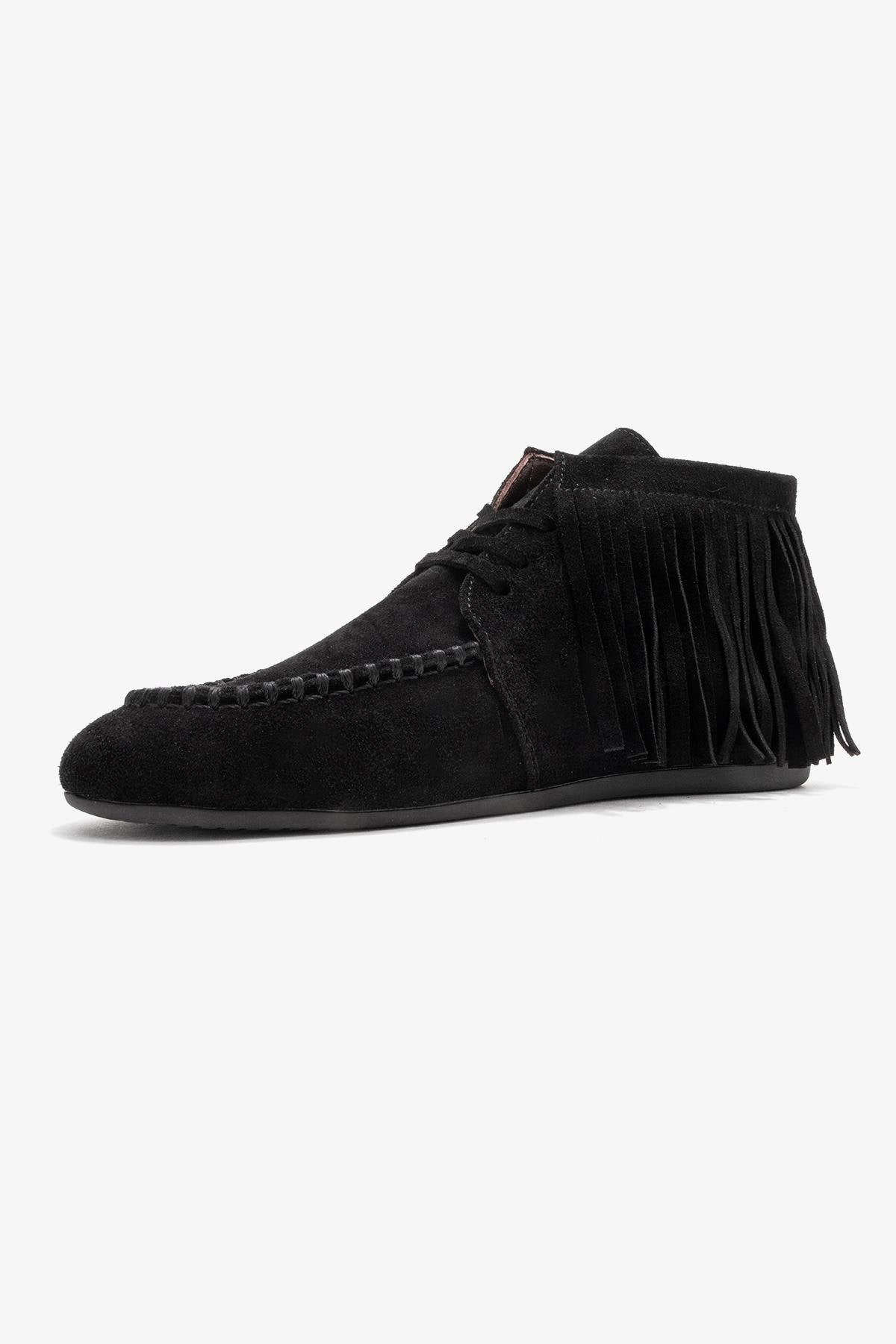 Raux - Black Suede Genuine Leather Ankle Boot (Women)