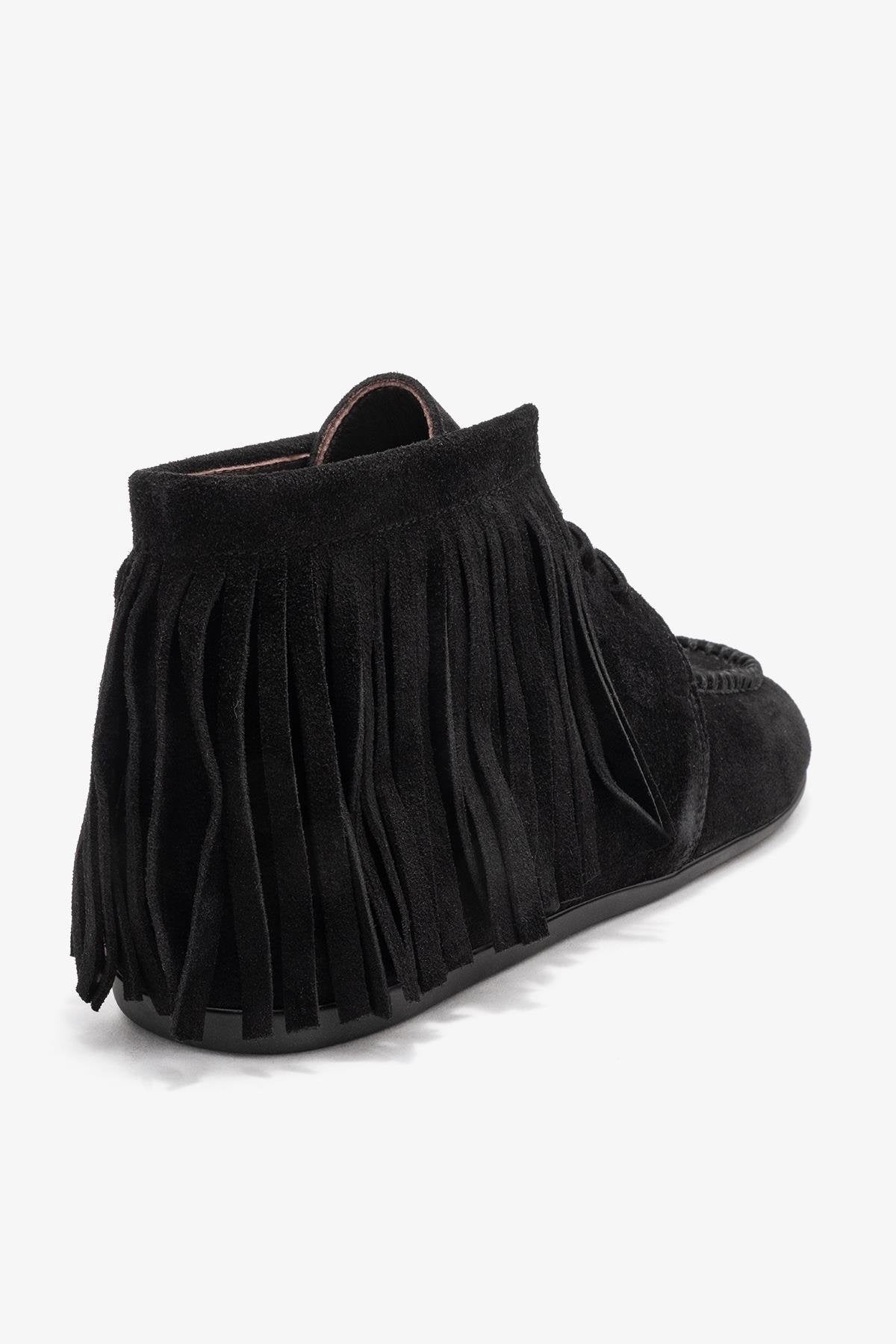 Raux - Black Suede Genuine Leather Ankle Boot (Women)