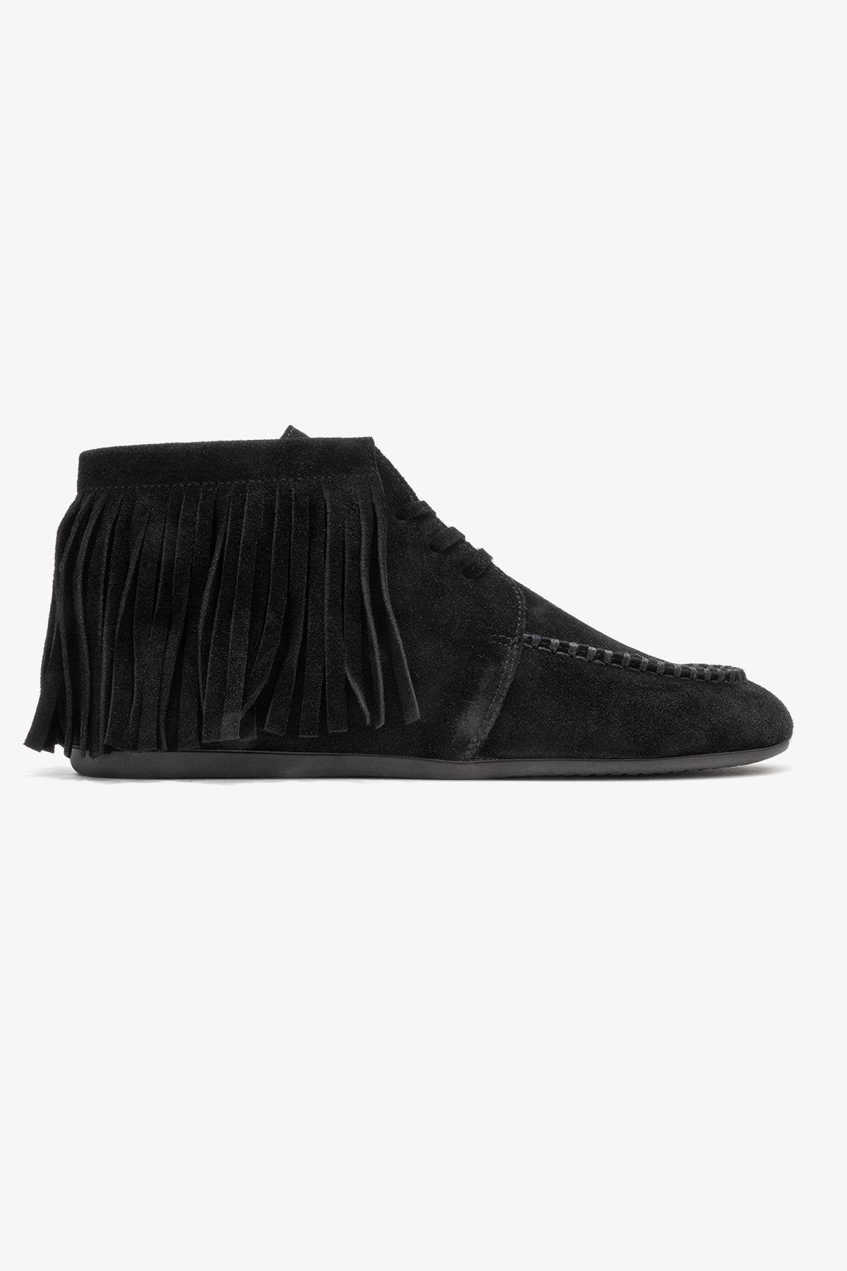 Raux - Black Suede Genuine Leather Ankle Boot (Women)