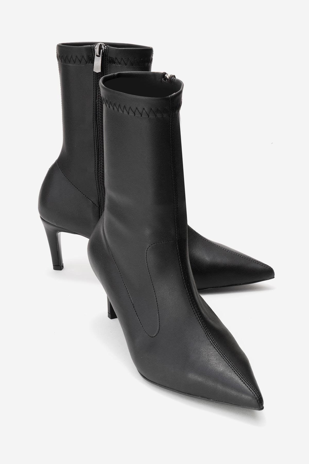 Rossano - Black Stretch Stiletto Heel Boot (Women)