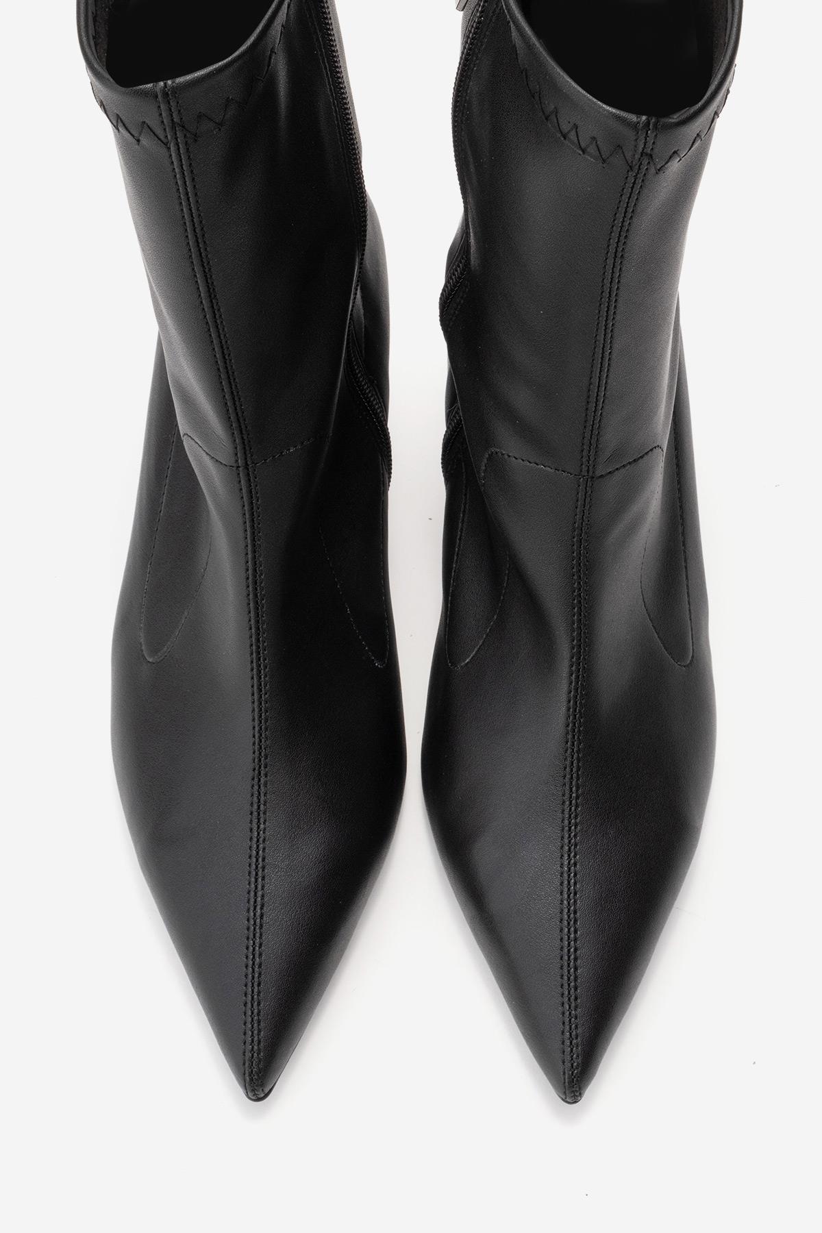 Rossano - Black Stretch Stiletto Heel Boot (Women)