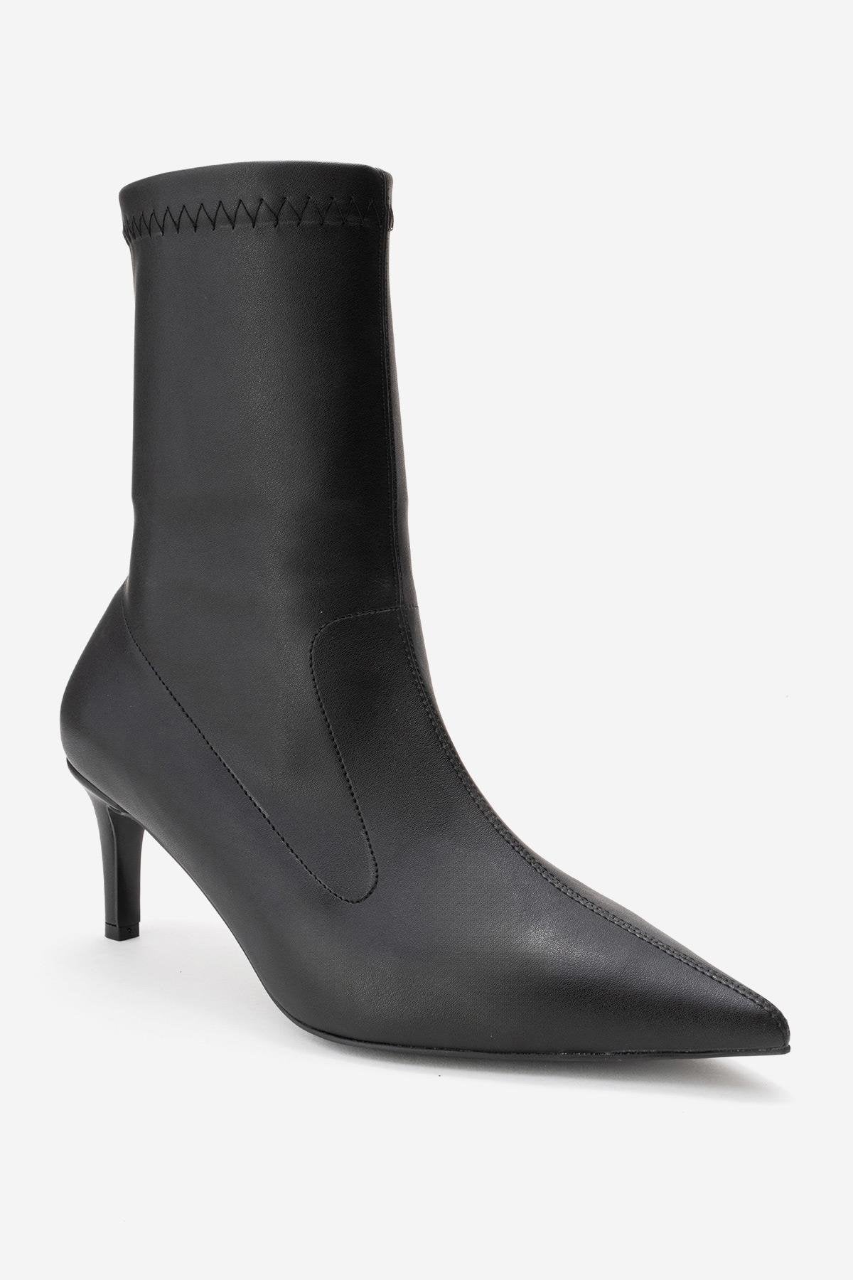 Rossano - Black Stretch Stiletto Heel Boot (Women)