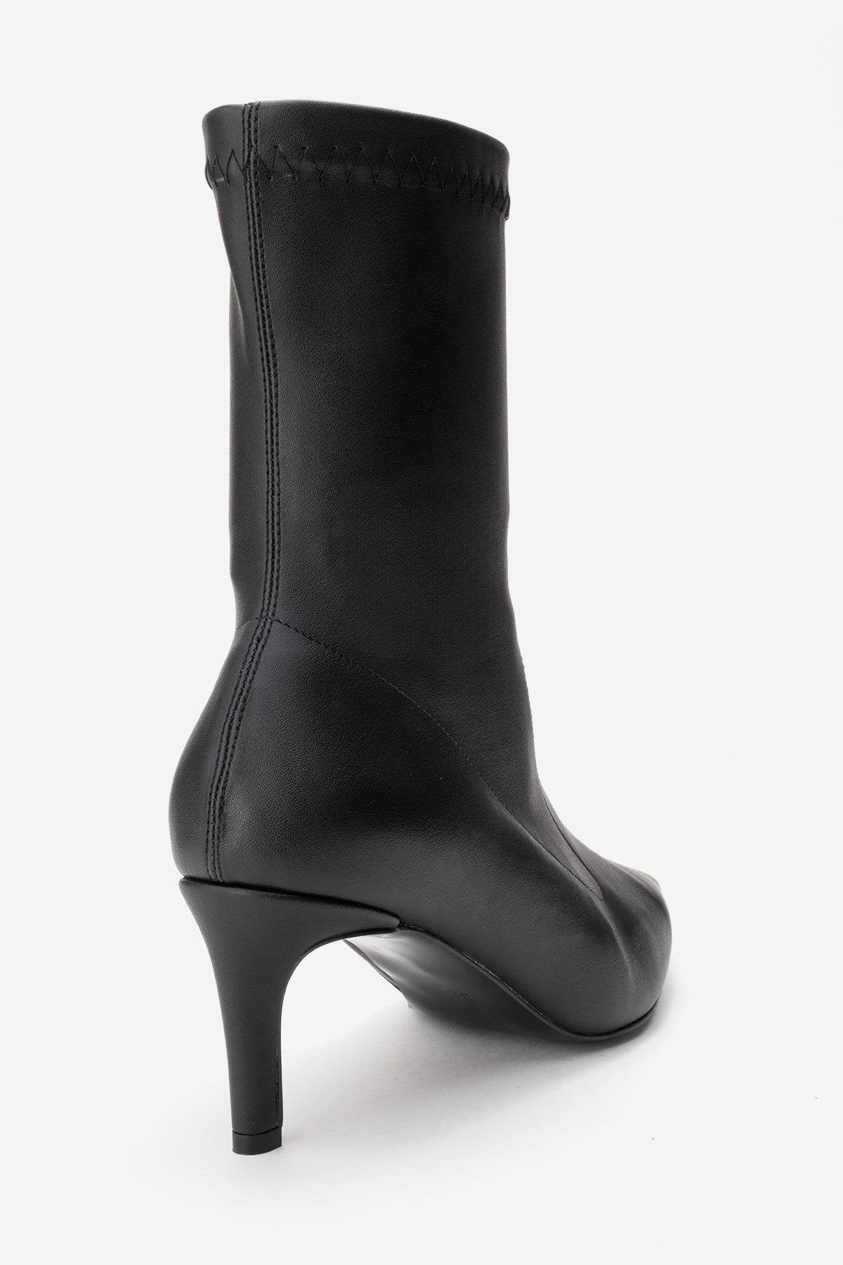 Rossano - Black Stretch Stiletto Heel Boot (Women)
