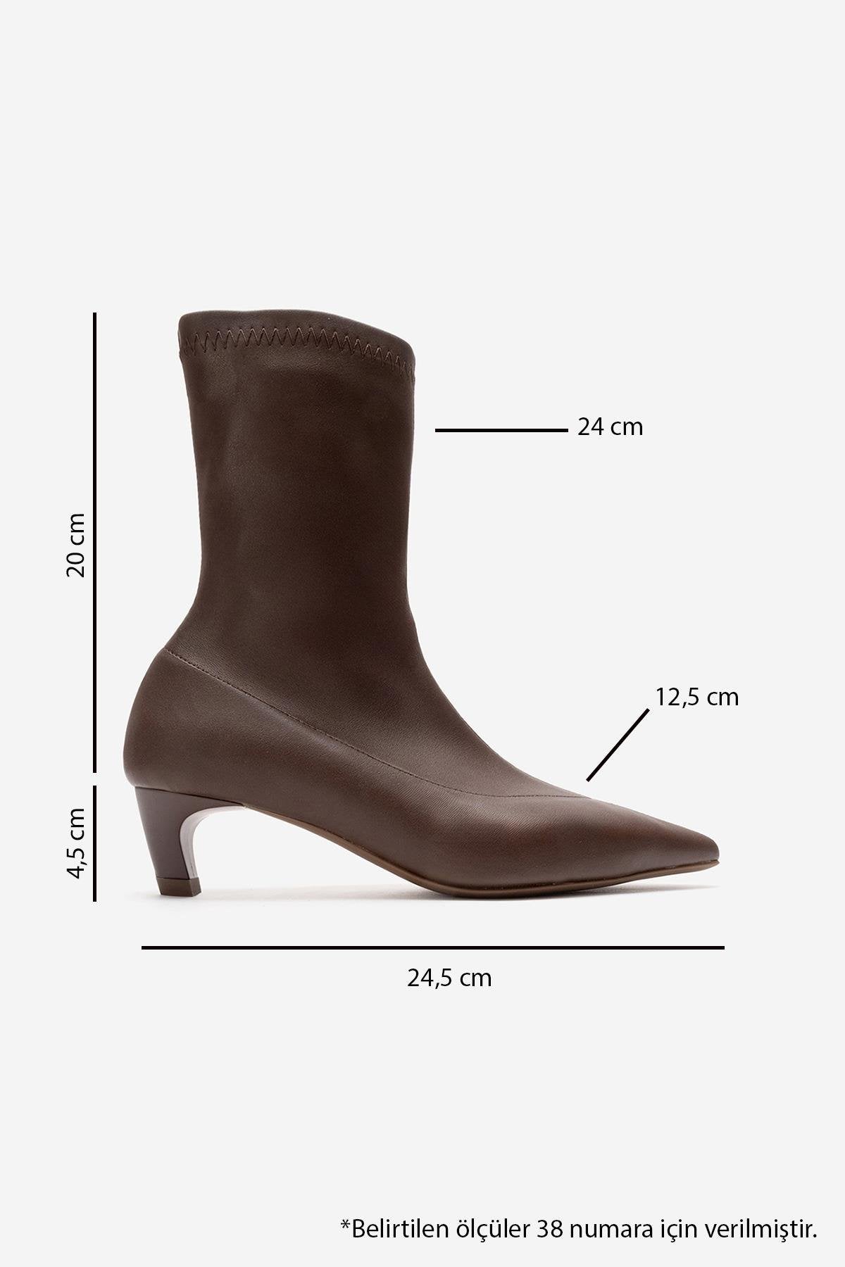 ALORA - Brown Kitten Heel Boot (Women)