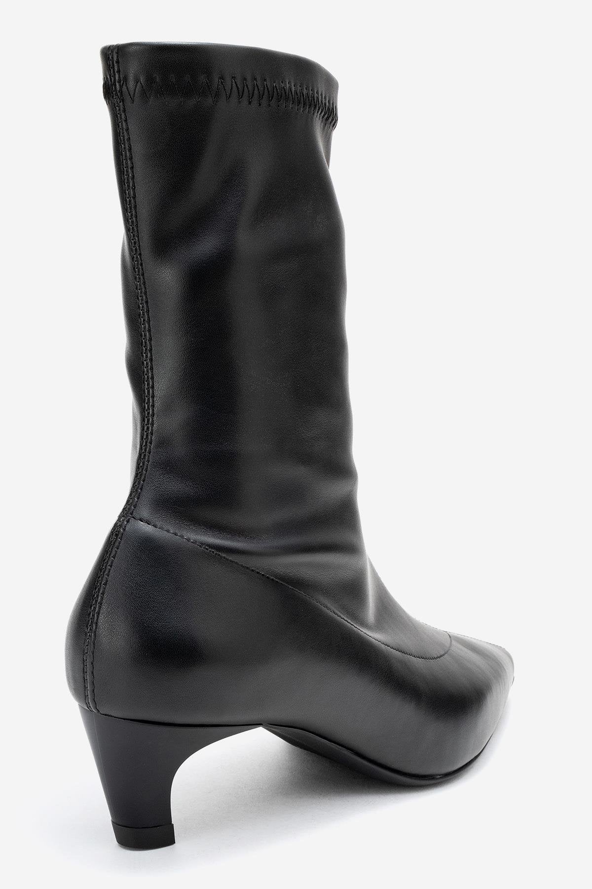 ALORA - Black Kitten Heel Boot (Women)